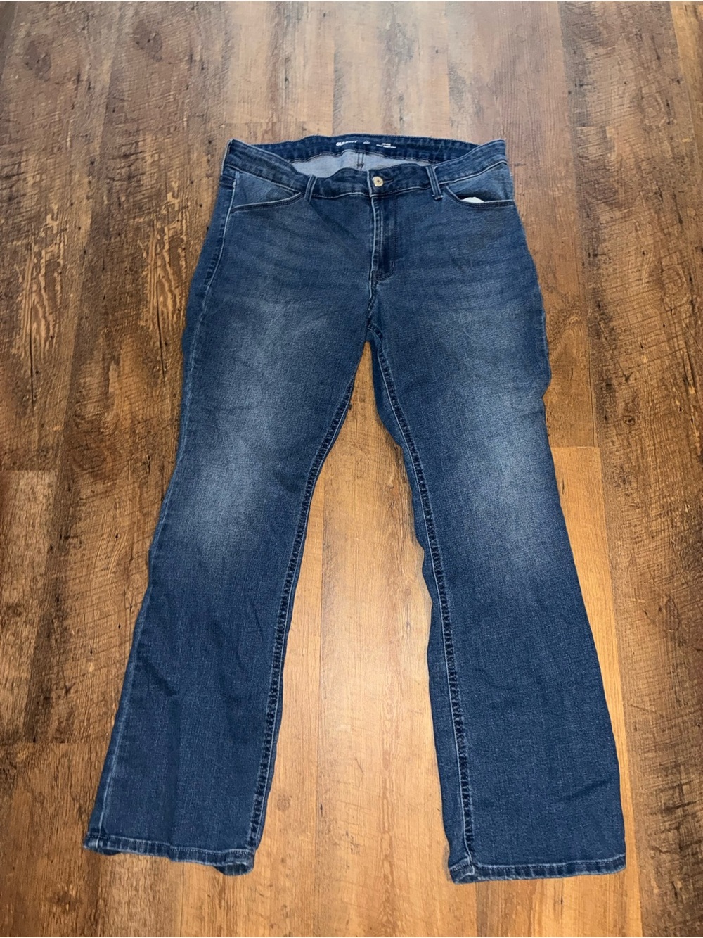 Old Navy Women's Boot-Cut Jeans in Dark Blue Denim